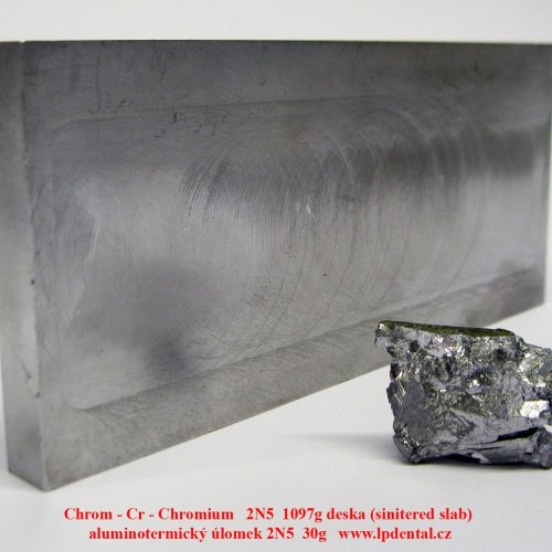 Chrom - Cr - Chromium  Pure aluminothermic chromium piece.Electrolytic sinitred silab-Ingot Block Sh