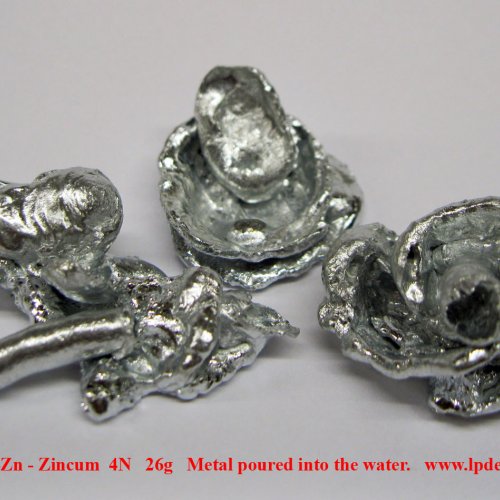 Zinek - Zn - Zincum -Zinc melted sample pieces