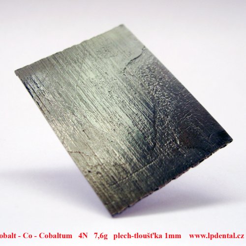 Kobalt - Co - Cobaltum   4N    plech-tloušťka 1mm Cobalt Co Metal Sheet plate