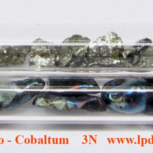 Kobalt - Co - Cobaltum Metal ingot lumps/ Metal pieces sample-colored.