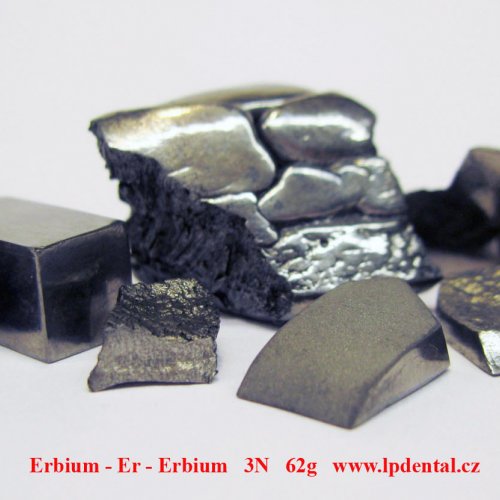 Erbium Metal Ingot Lumps/Machined piece-glossy surface-sand blasted surface.