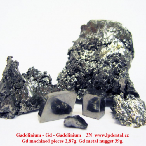 Gadolinium - Gd - Gadolinium 3N Gd machined pieces. Gd metal nugget..png