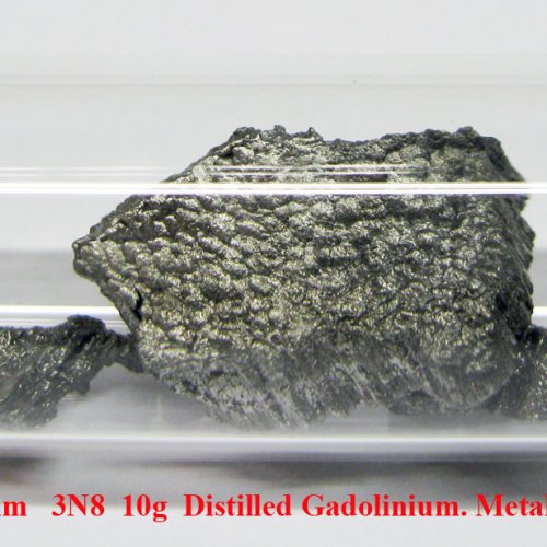 Gadolinium - Gd - Gadolinium   3N8  10g  Distilled Gadolinium. Metal fragments..jpg