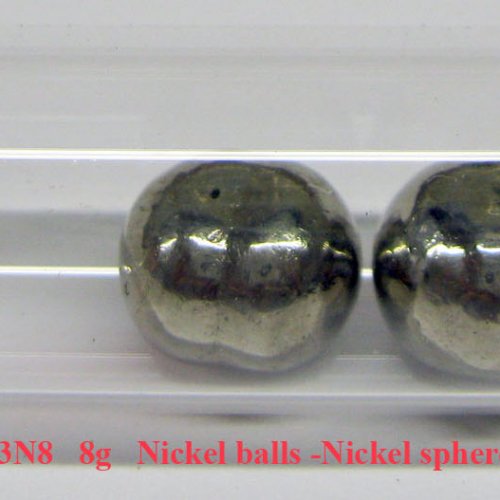 Nikl - Ni - Niccolum   3N8   8g   Nickel balls -Nickel spheres.jpg