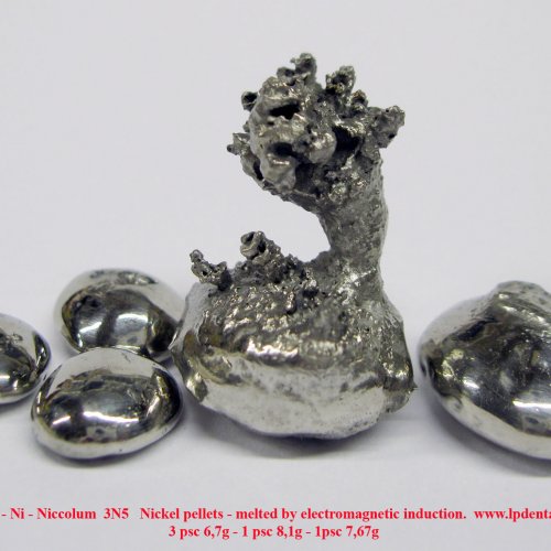 Nikl - Ni - Niccolum  3N5   Nickel pellets - melted by electromagnetic induction. -x.jpg