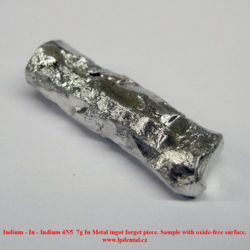 Indium - In - Indium 4N5  7g In Metal ingot forget piece. Sample with oxide-free surface..jpg