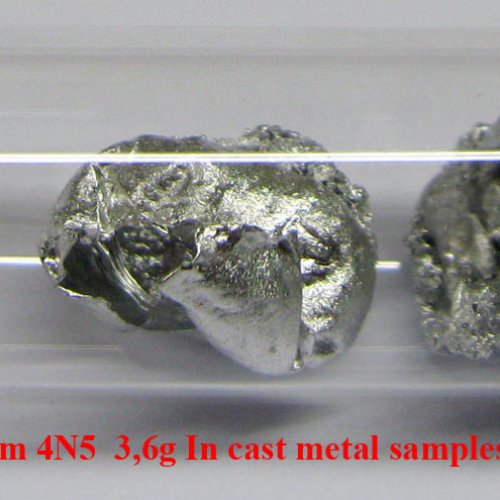 Indium - In - Indium 4N5  3,6g In cast metal samples. 2.jpg