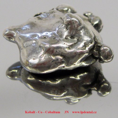Kobalt - Co - Cobaltum    Cobalt meltet piece.Sample-glossy surface.