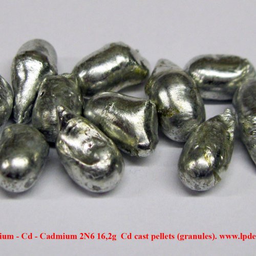Kadmium - Cd - Cadmium 2N6 16,2g  Cd cast pellets (granules). 2.jpg
