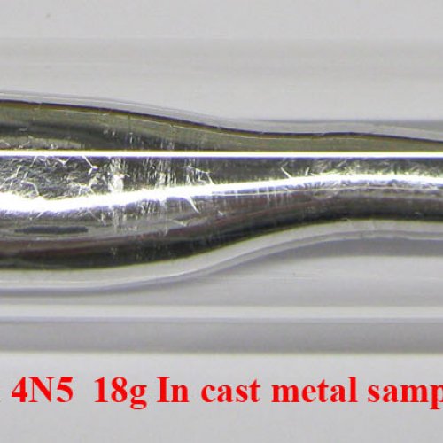 Indium - In - Indium 4N5  18g In cast metal sample. 2.jpg