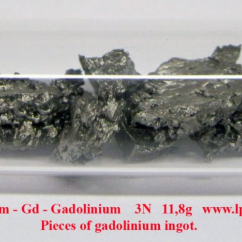 Gadolinium - Gd - Gadolinium 3N-Pieces of Gd ingot.png