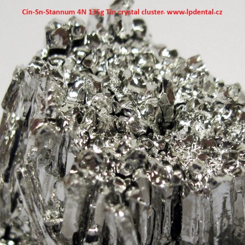Cín-Sn-Stannum 4N 135g Tin crystal cluster. 5.jpg