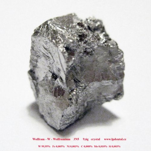 Wolfram - W - Wolframium - Tungsten crystalline fragment