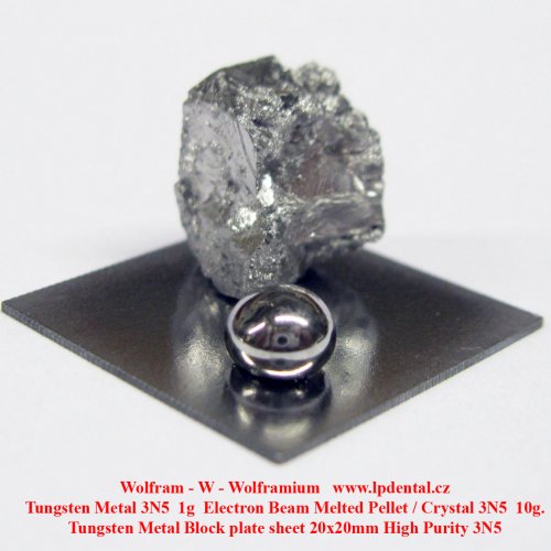 Wolfram - W - Wolframium Tungsten  Electron Beam Melted Pellet Crystal-Tungsten Metal Block plate