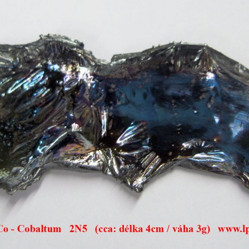 Kobalt - Co - Cobaltum   2N5 Cobalt  melted by electromagnetic induction.Colored.