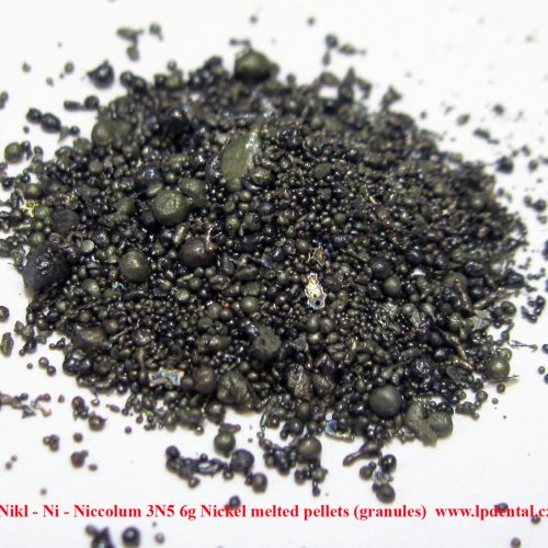 Nikl - Ni - Niccolum 3N5 6g Nickel melted pellets (granules) 2.jpg