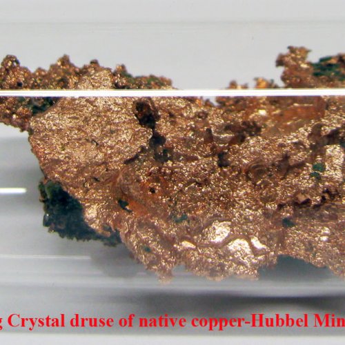 Měď - Cu - Cuprum 13,71g Crystal druse of native copper-Hubbel Mine -USA..jpg