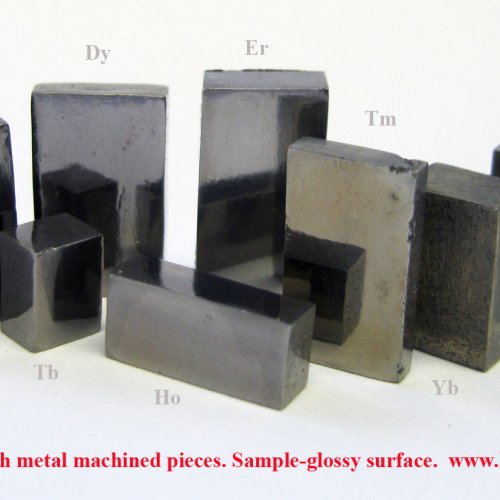 Rare earth metal machined pieces. Sample-glossy surface..jpg