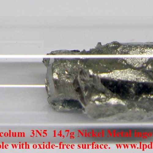 Nikl-Ni-Niccolum  3N5  14,7g Nickel Metal ingot forget piece. Sample with oxide-free surface..jpg