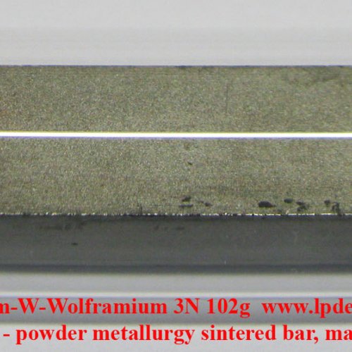 Wolfram-W-Wolframium 3N 102g Tungsten metal 99.9% - powder metallurgy sintered bar, made in USSR in 