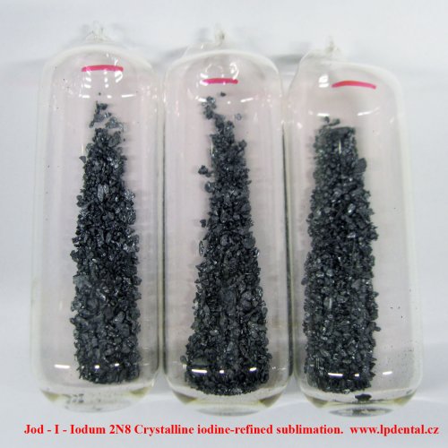 Jod - I - Iodum 2N8 Crystalline iodine-refined sublimation. 3.jpg