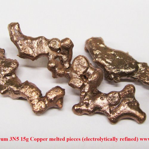 Měď-Cu-Cuprum 3N5 15g Copper melted pieces (electrolytically refined).jpg