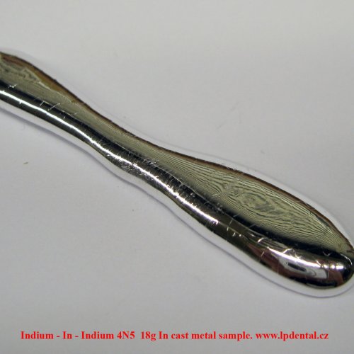 Indium - In - Indium 4N5  18g In cast metal sample. 1.jpg