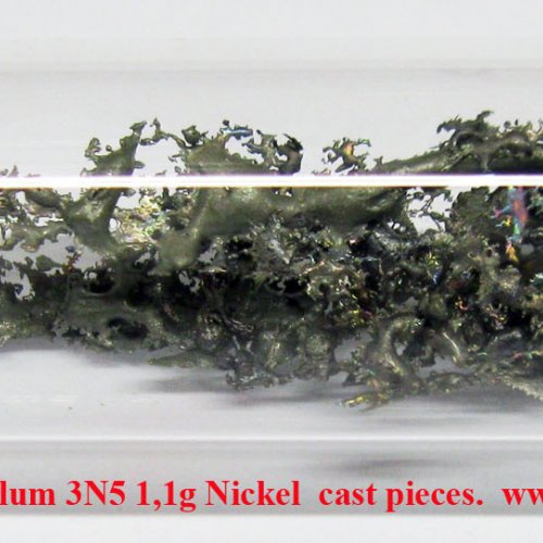 Nikl - Ni - Niccolum 3N5 1,1g Nickel  cast pieces. 1.jpg
