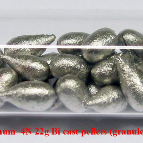 Bismut - Bi - Bismuthum  4N 22g Bi cast pellets (granules). 1.jpg