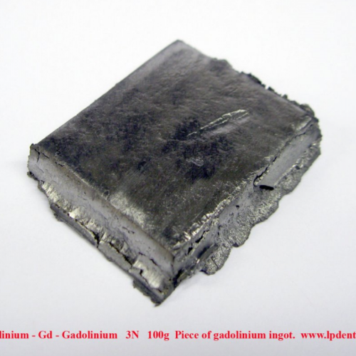Gadolinium - Gd - Gadolinium 3N 100g Piece of gadolinium ingot.png