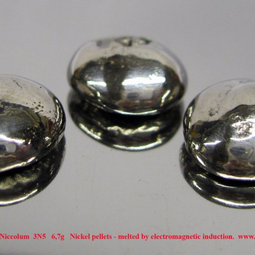 Nikl - Ni - Niccolum  3N5   6,7g   Nickel pellets - melted by electromagnetic induction..jpg