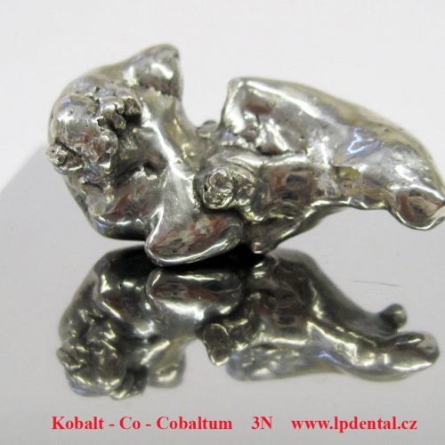 Kobalt - Co - Cobaltum   Cobalt meltet piece.Sample-glossy surface.