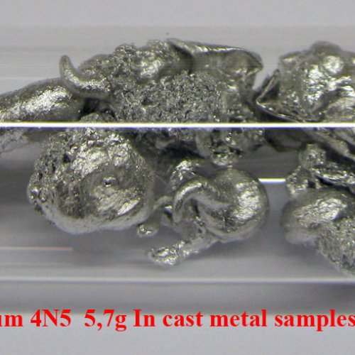 Indium - In - Indium 4N5  5,7g In cast metal samples. 2.jpg