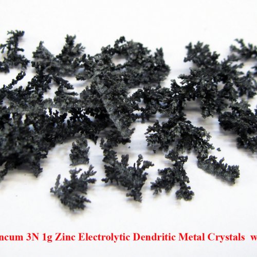 Zinek - Zn - Zincum 3N 1g Zinc Electrolytic Dendritic Metal Crystals  2.jpg