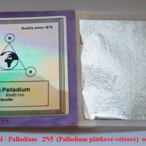 Palladium - Pd - Palladium  - plátkové - větrové. Reines Palladium