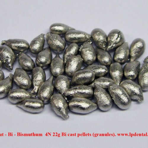 Bismut - Bi - Bismuthum  4N 22g Bi cast pellets (granules). 2.jpg