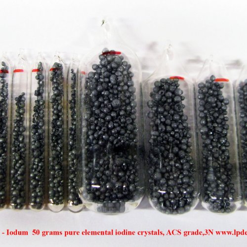 Jod - I - Iodum  50 grams pure elemental iodine crystals, ACS grade,3N.jpg