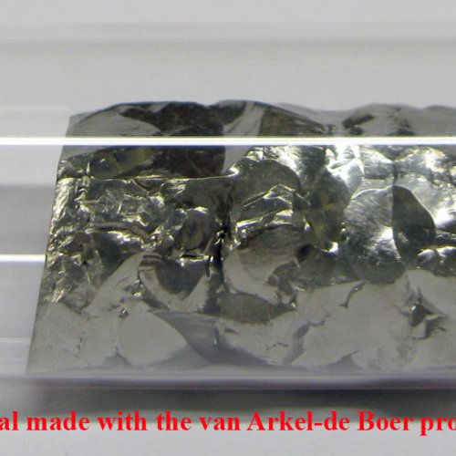 Zirkonium - Zr - Zirconium crystal made with the van Arkel-de Boer process. 2N81 46,8g.jpg