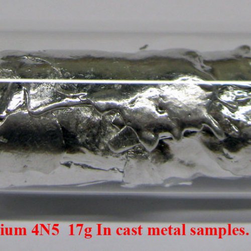 Indium - In - Indium 4N5  17g In cast metal samples. 2.jpg