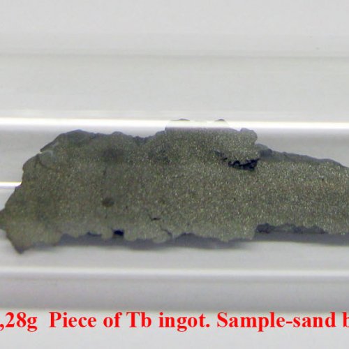 Terbium - Tb - Terbium  4N  2,28g  Piece of Tb ingot. Sample-sand blasted surface..jpg