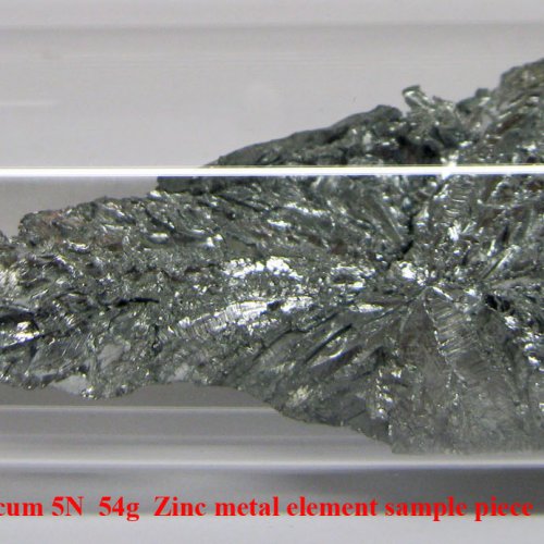 Zinek - Zn - Zincum 5N  54g  Zinc metal element sample piece.jpg