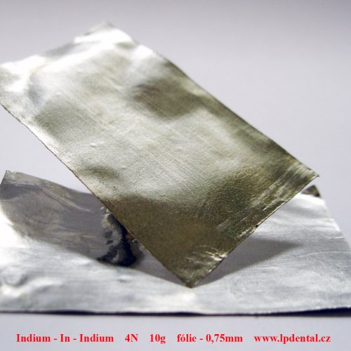 Indium - In - Indium    4N    10g    fólie - 0-75mm. Foil