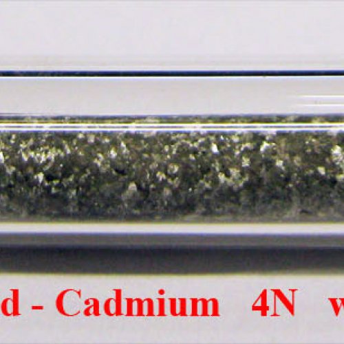 Kadmium - Cd - Cadmium Metal Rod. Sample etched sufrace.