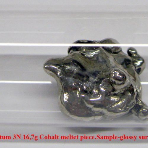 Kobalt - Co - Cobaltum 3N 16,7g Cobalt meltet piece.Sample-glossy surface.jpg